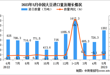 2023年5月中国大豆进口数据统计分析：进口量超1200万吨