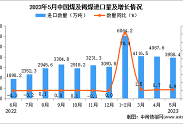 2023年5月中國煤及褐煤進口數據統計分析：累計進口量同比增長近九成