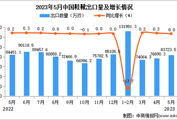 2023年5月中国鞋靴出口数据统计分析：出口量与上年持平