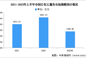 2023年上半年中国公有云服务市场规模及结构分析（图）