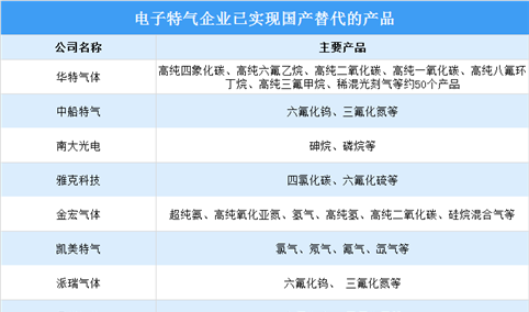 2024年中国电子特气市场规模及重点企业预测分析（图）