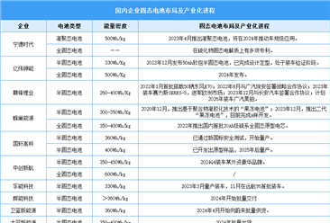 2004年中国固态电池行业相关企业布局分析（图）