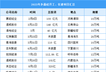 2024年中國多晶硅產量及項目預測分析（圖）