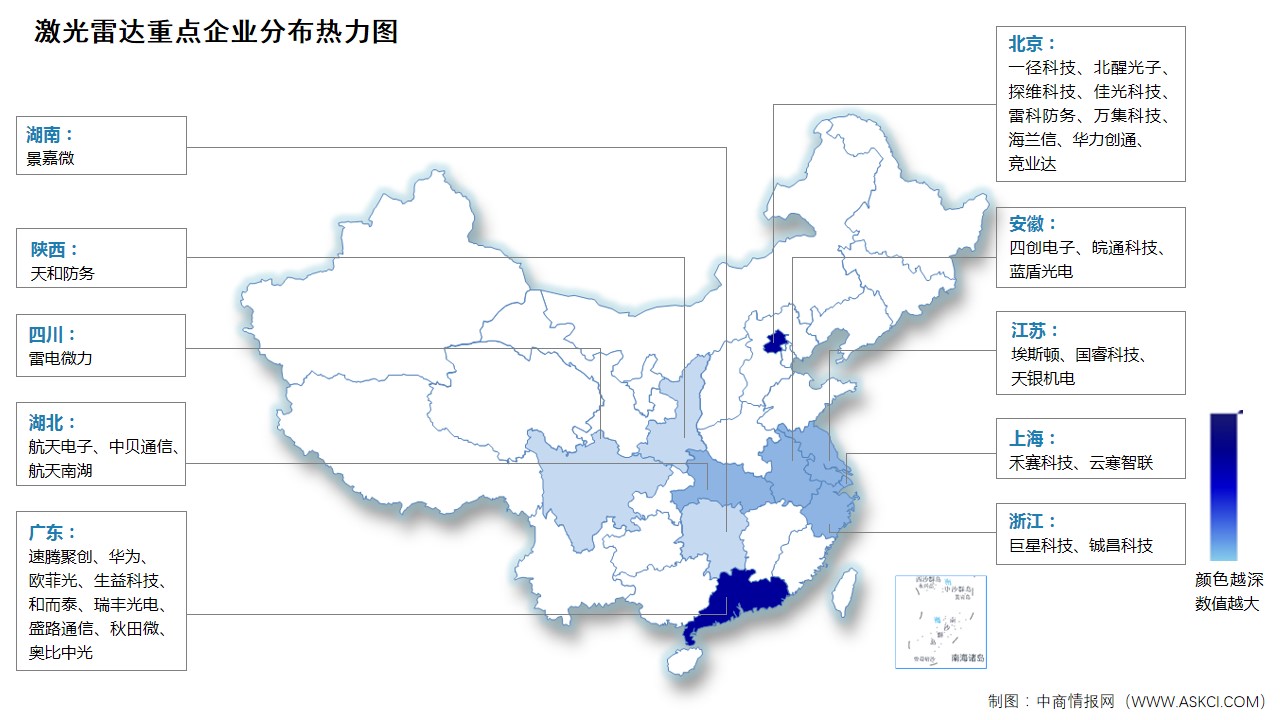 2024年中国激光雷达行业市场规模及企业分布情况预测分析（图）