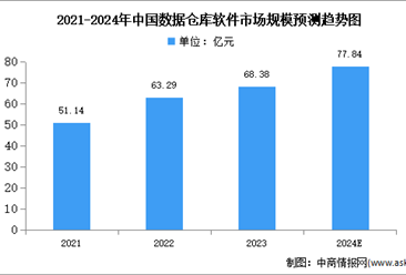 2024年中国数据仓库软件市场规模及结构预测分析（图）