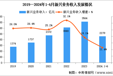 2024年1-6月中國(guó)通信業(yè)新興業(yè)務(wù)收入及蜂窩物聯(lián)網(wǎng)用戶(hù)分析（圖）