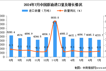 2024年7月中國原油進(jìn)口數(shù)據(jù)統(tǒng)計(jì)分析：進(jìn)口金額小幅增長