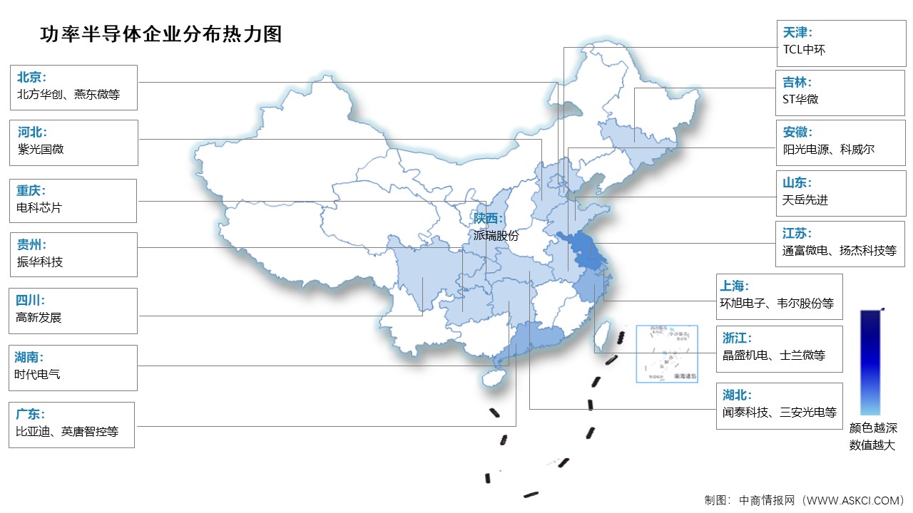 2024年中国功率半导体市场现状及企业分布情况预测分析（图）