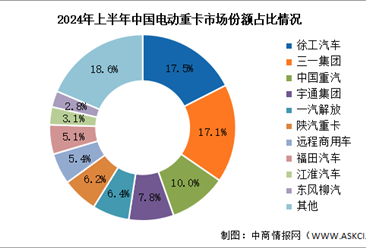 2024年上半年中国电动重卡销量及竞争格局分析（图）