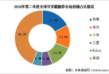 2024年第二季度全球可穿戴腕带出货量及竞争格局分析（图）