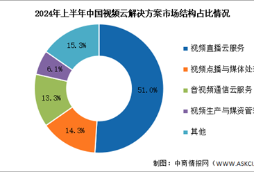 2024年上半年中国视频云解决方案市场规模及市场结构分析（图）