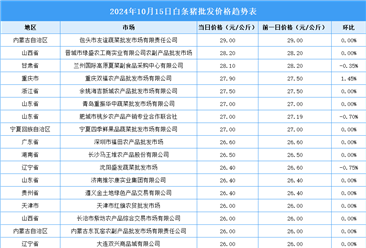 2024年10月16日全国各地最新白条猪价格行情走势分析