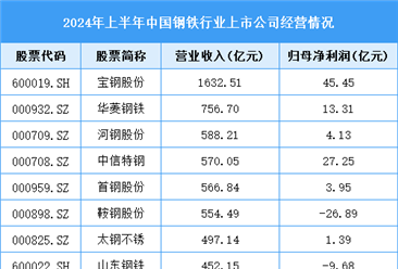 2024年中国钢材产量预测及重点企业经营情况分析（图）