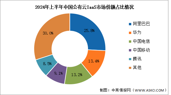 2024年上半年中国公有云服务市场规模及竞争格局分析（图）