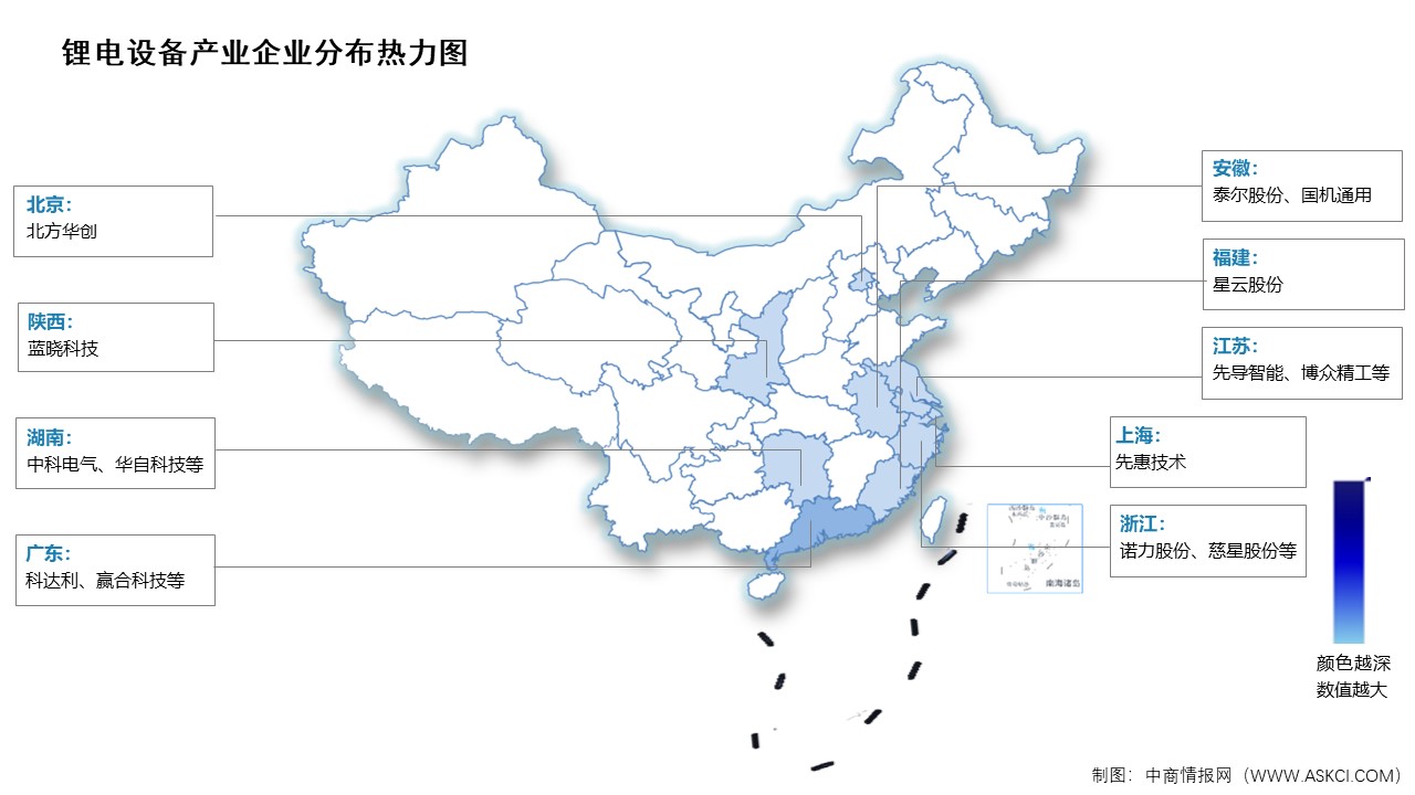 2024年中国锂电设备市场规模及企业分布情况预测分析（图）