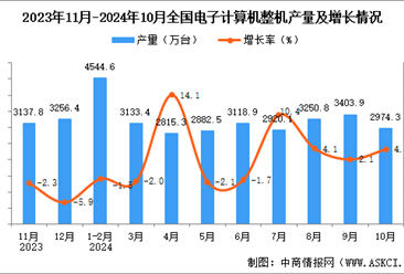 2024年10月全国电子计算机整机产量数据统计分析