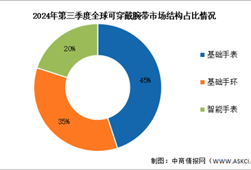 2024年第三季度全球可穿戴腕带出货量及结构分析（图）