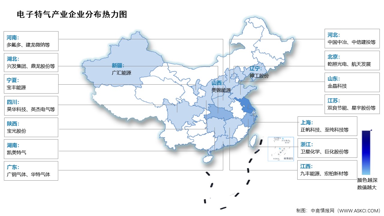 2025年中國電子特氣市場規(guī)模及企業(yè)分布情況預(yù)測分析（圖）