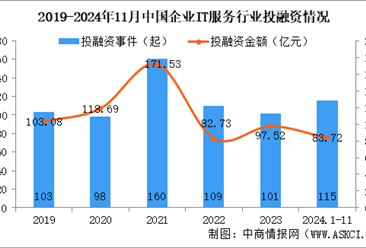 2024年1-11月中国企业IT服务行业投融资情况分析（图）