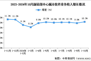 2024年1-10月中国软件业各地区及副省级中心城市情况分析（图）