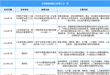 2025年中国物联网最新政策汇总一览（表）