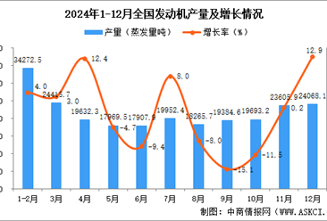 2024年12月全国发动机产量数据统计分析