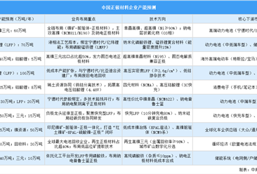 2025年中国正极材料重点企业产能预测（图）