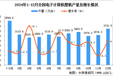 2024年12月全国电子计算机整机产量数据统计分析