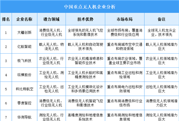 2025年中国无人机企业潜力分析（图）