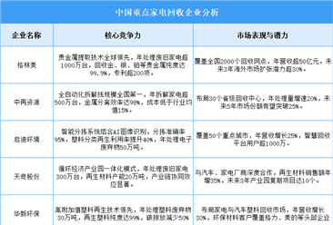 2025年中国家电回收企业综合竞争力分析（图）