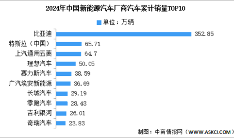 2025年中国新能源汽车行业竞争格局及市场份额解读（图）