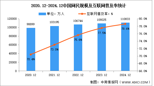 2024年中国互联网网民结构状况分析：网民规模达11.08亿（图）