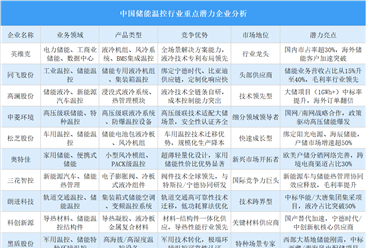 2025年中国储能温控行业重点潜力企业分析（图）