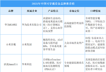 2025年中國可穿戴設(shè)備品牌推薦榜（圖）