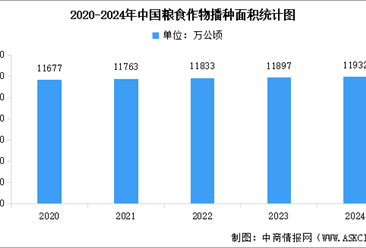 2024年全国粮食播种面积及粮食产量数据统计分析（图）