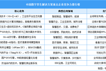 2025年中国数字孪生解决方案重点企业竞争力排行榜（附榜单）