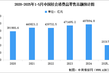 2025年1-5月全国社会消费品零售额及网上零售额统计分析（图）