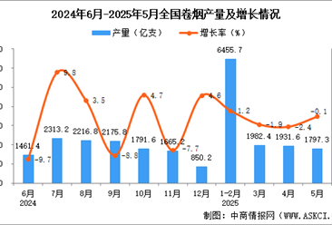 2025年5月全国卷烟产量数据统计分析