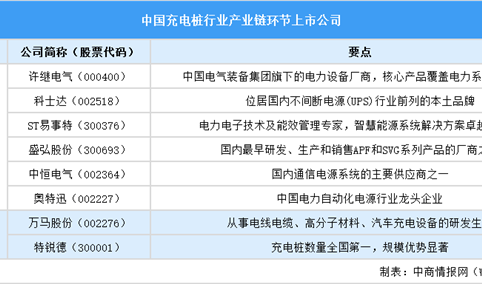 2025年中国充电桩行业上市公司全方位对比分析（企业分布、经营情况、业务布局等）