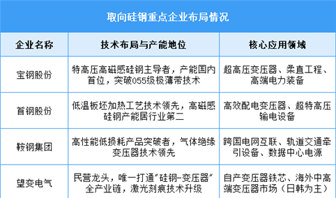 2025年中国取向硅钢产量及企业布局情况预测分析（图）