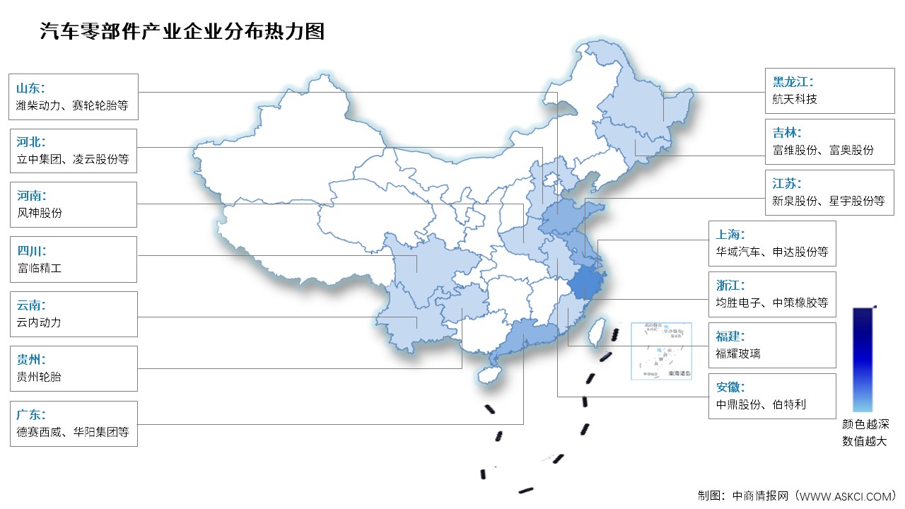 2025年中國(guó)汽車零部件營(yíng)業(yè)收入及企業(yè)分布情況預(yù)測(cè)分析（圖）