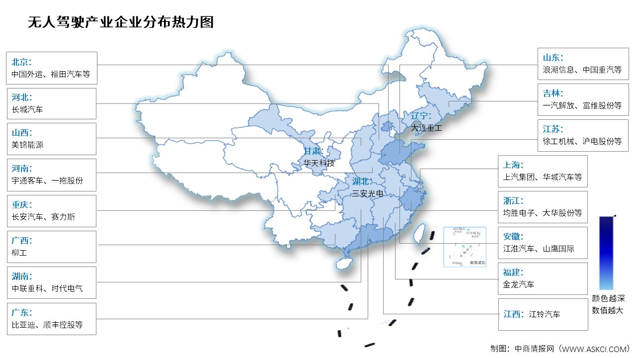 2025年中國無人駕駛市場規(guī)模及企業(yè)分布情況預(yù)測分析（圖）