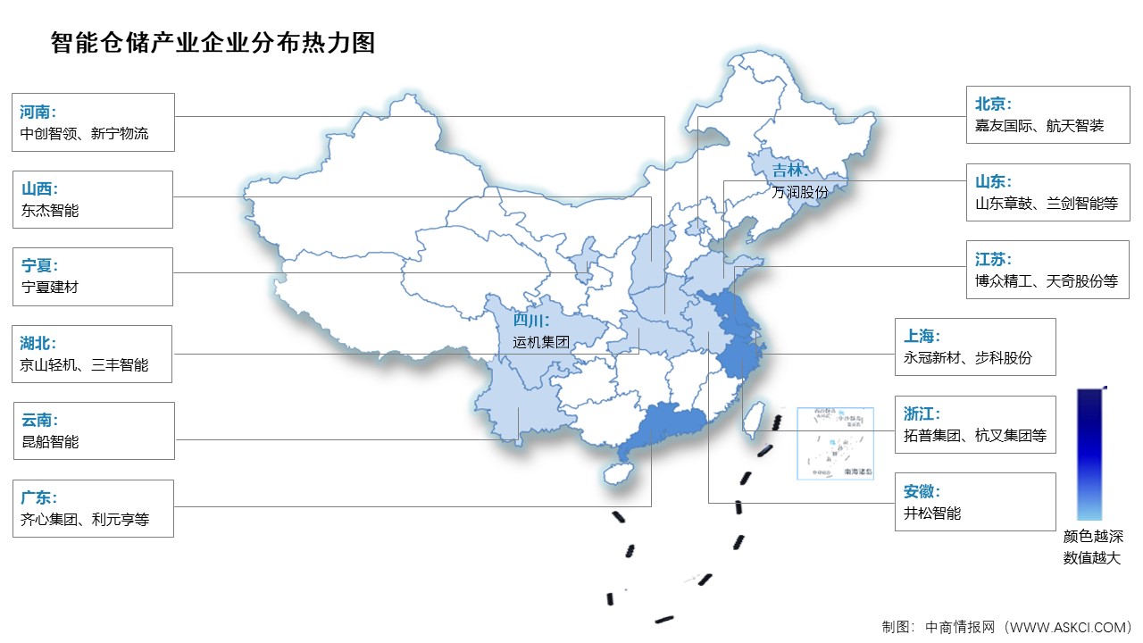 2025年中國智能倉儲市場規(guī)模及企業(yè)分布情況預測分析（圖）