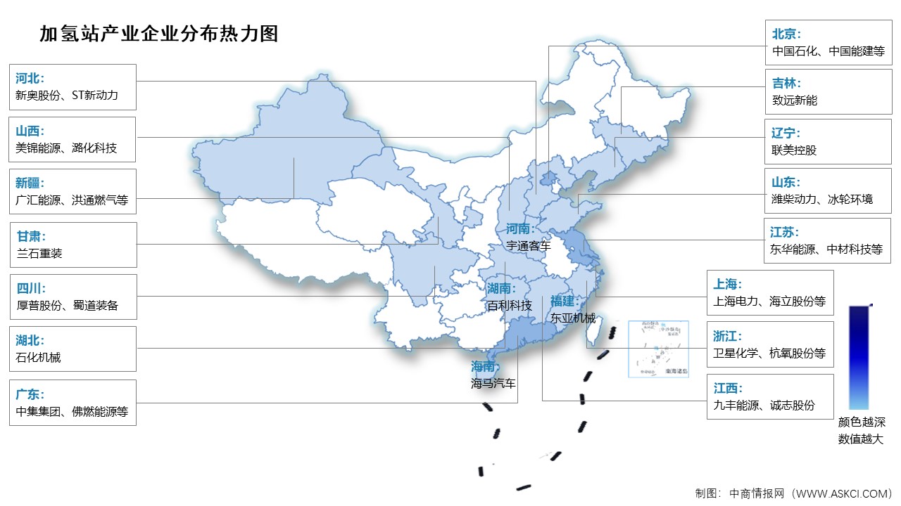 2025年上半年中國(guó)加氫站累計(jì)數(shù)量及企業(yè)分布情況分析（圖）