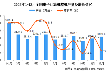 2025年12月全国电子计算机整机产量数据统计分析