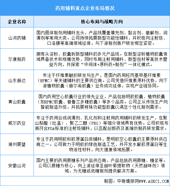 2026年全球药用辅料市场规模及中国重点企业布局情况预测分析（图）