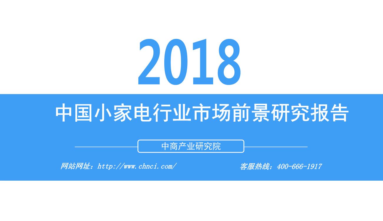 2018年中国小家电行业市场前景研究报告