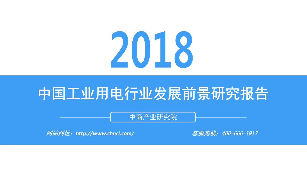 2018年中国工业用电行业发展前景研究报告