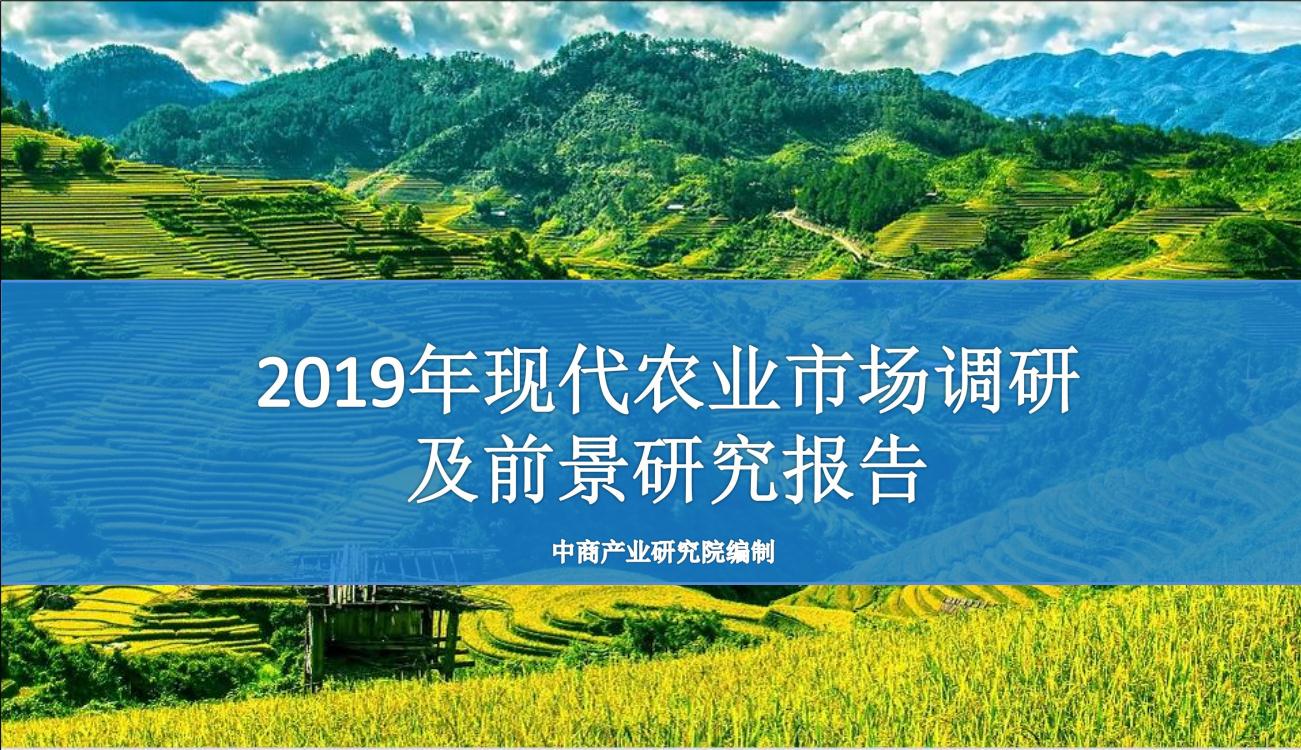 2019年现代农业市场调研及前景研究报告