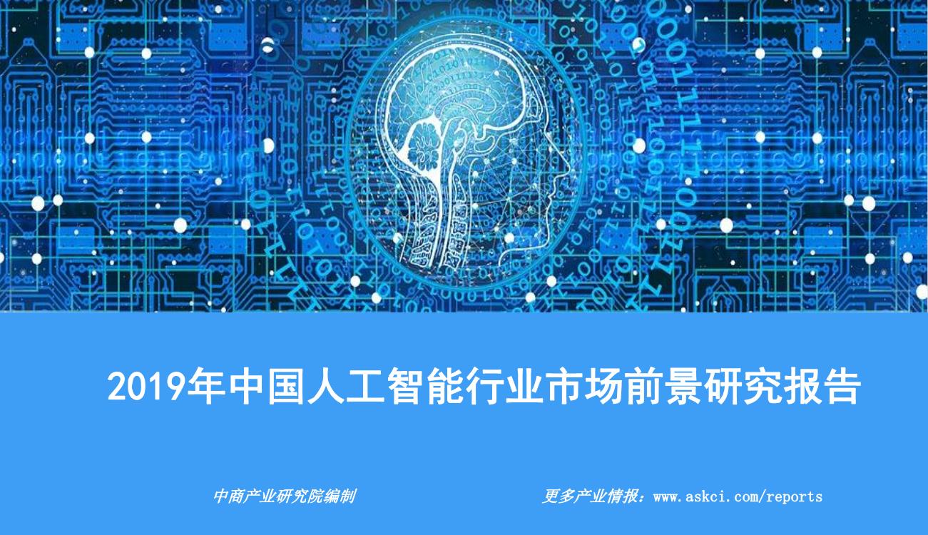 2019年中国人工智能行业市场前景研究报告